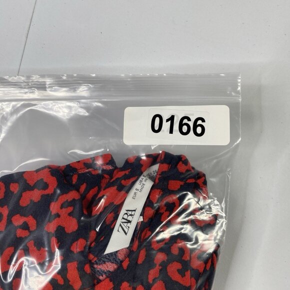 ZARA Dress Midi Oversized Animal Print Keyhole Back Long Sleeve Boho - Picture 14 of 14